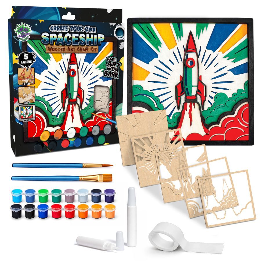 Kit Art en Fusta Splat Planet Model Espai