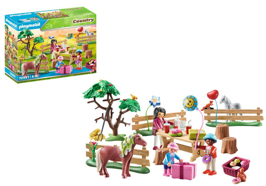 Playmobil Family Fun Fiesta de cumplea&ntilde;os en la granja de ponis 70997