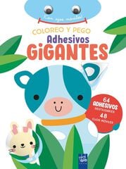 Coloreo y pego adhesivos gigantes. Vaca Coloreo y pego adhesivos gigantes. Vaca
