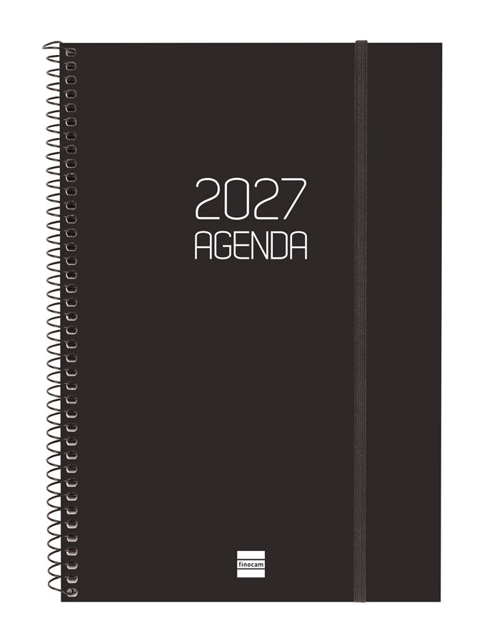 Agenda Finocam Opaque Setmana Vista Vertical 2027 Castell&agrave; Negre