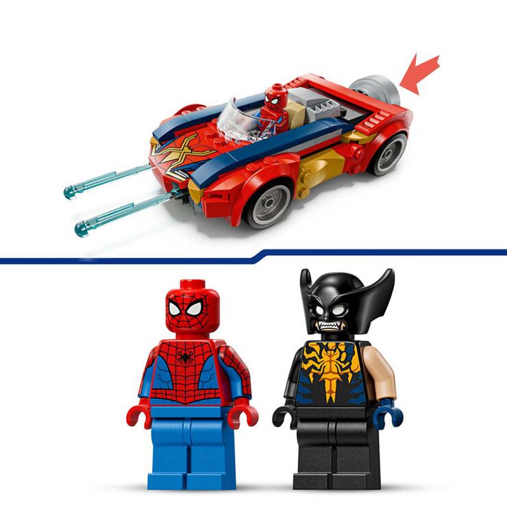 LEGO® Super Heroes Cotxe d'Spider-Man vs. Lobezno Venomitzat 76336