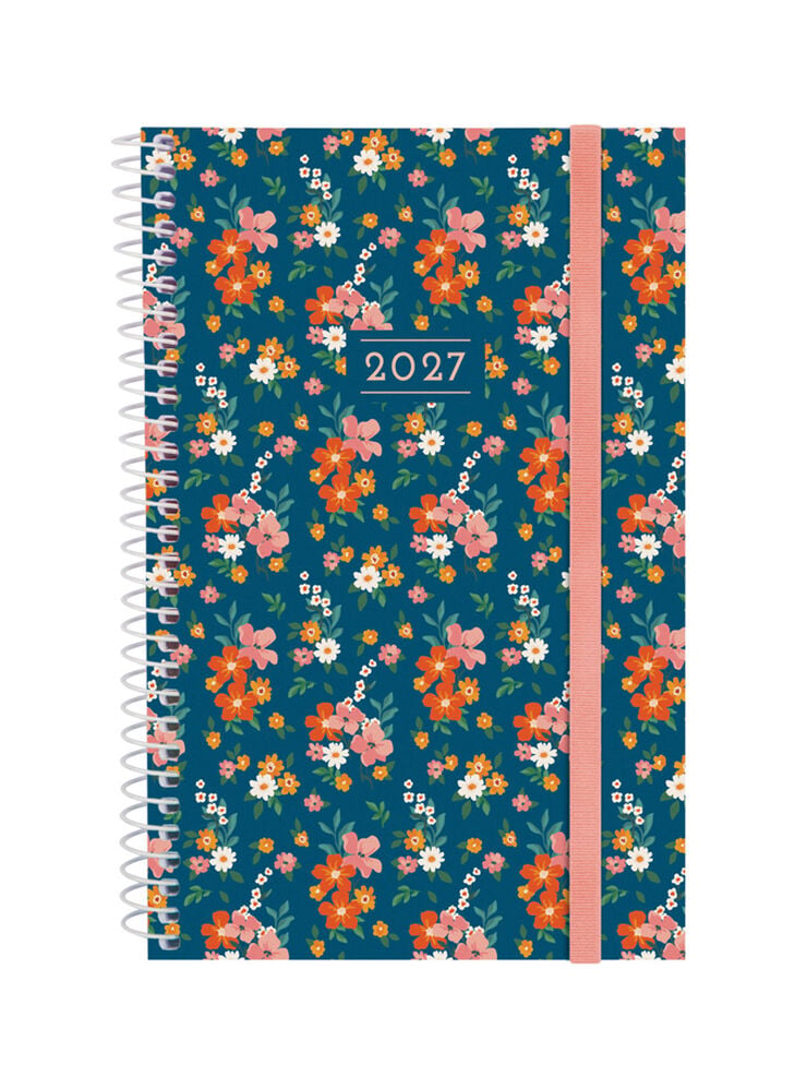 Agenda Finocam Design Collection Setmana Vista Horitzontal 2027 Castell&agrave; Flora