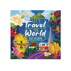 Calendario Legami 30x29 Pared Let'S Travel Multiling&uuml;e 2027