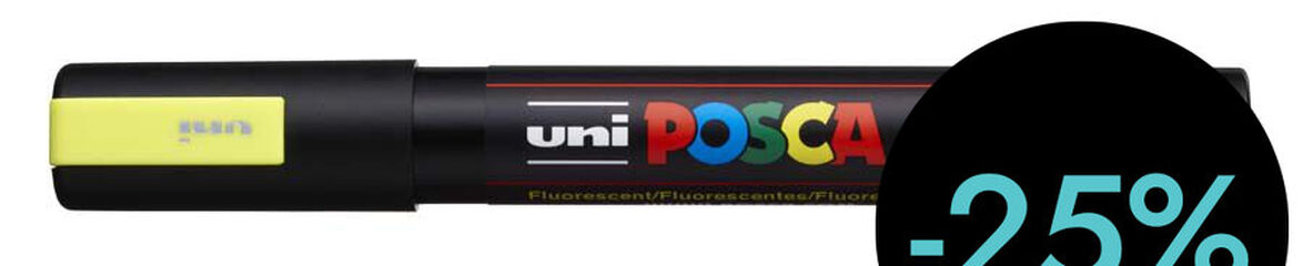 Retolador Posca PC-5M 1,8-2,5mm groc fluorescent