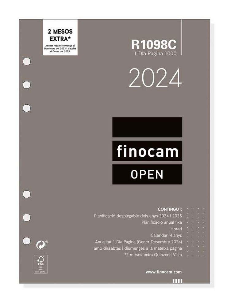 Recambio Finocam Open R1098 día/pág 2024 cat