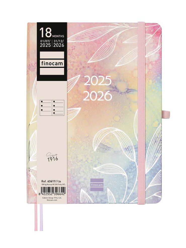 Agenda Finocam 18 meses M5 sem/vista mult 2025-26 pretty