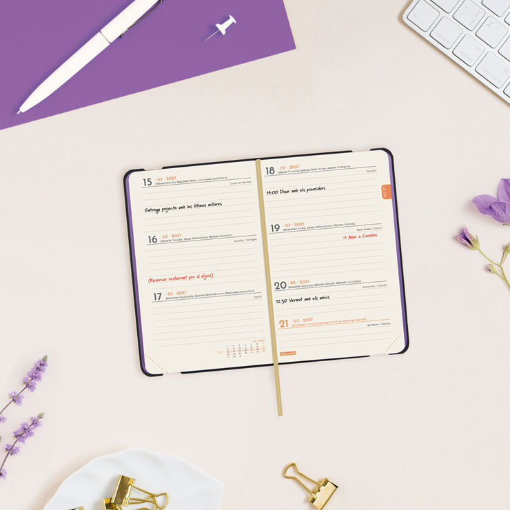 Agenda Finocam Joy Semana Vista Horizontal 2027 Catal&aacute;n Fiona