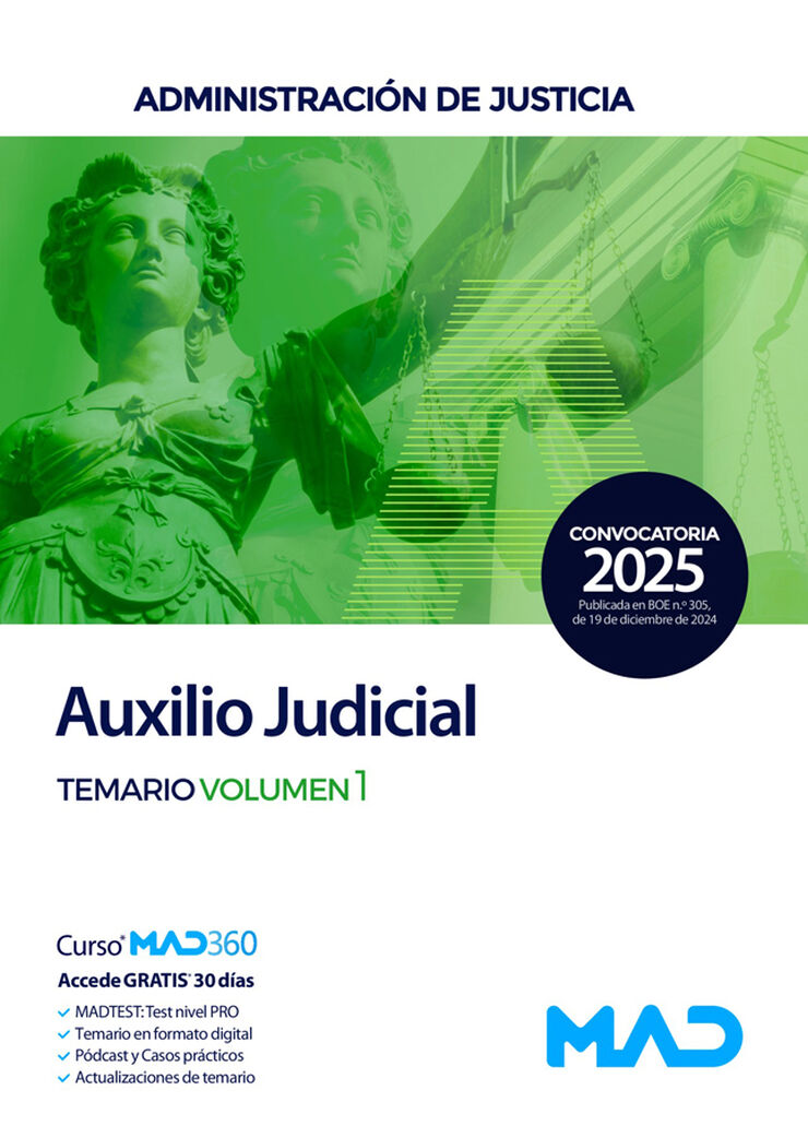 Cuerpo de Auxilio Judicial. Administración de Justicia. Temario vol. 1