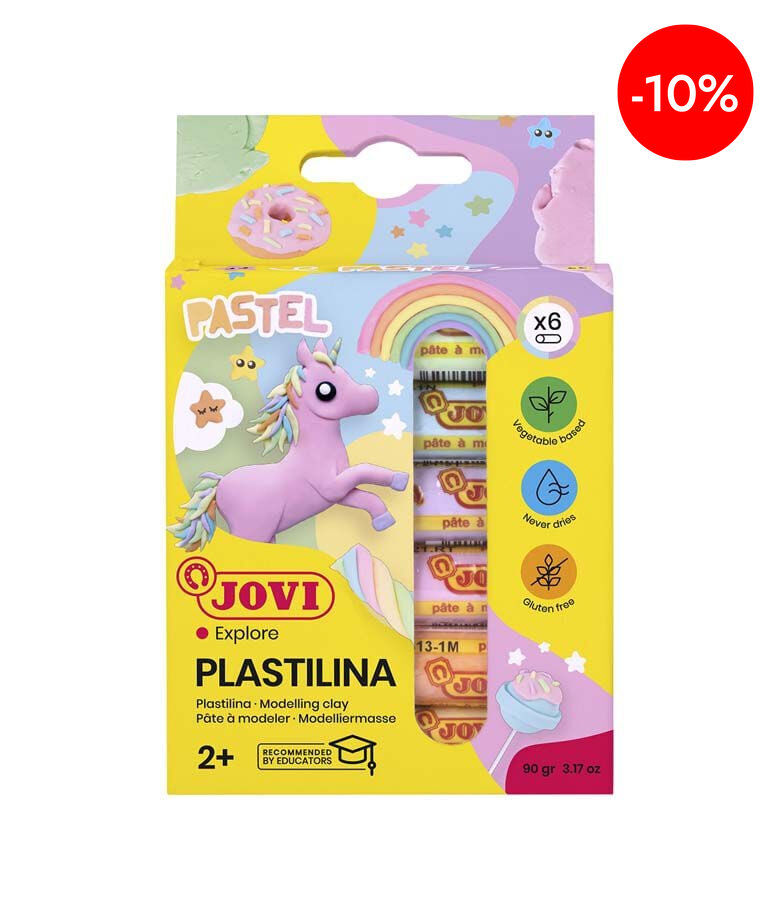 Plastilina Jovi Pastel 15g 6 colores