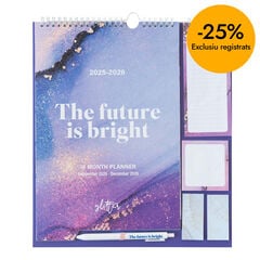 Planificador 16 meses mes/vista mult 2025-26 Glitter
