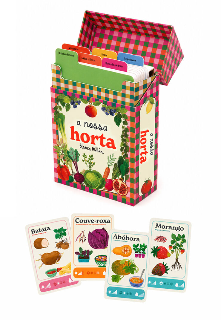 A nossa horta: Caixa com 63 fichas