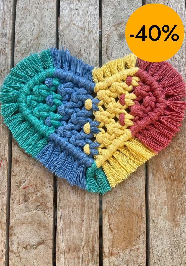 Posavasos Coraz&oacute;n Casasol Kit Macram&eacute;