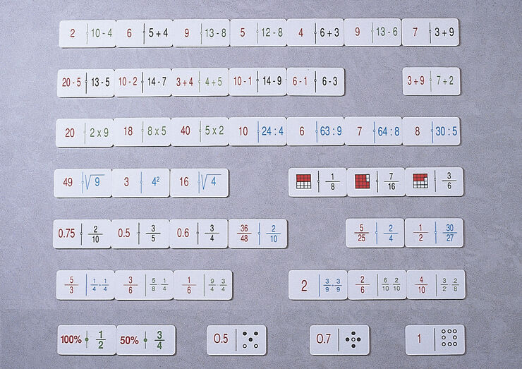 Joc de matemàtiques Nardil Domino fraccions-quebrats