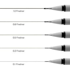 Rotuladores Calibrados Winsor & Newton negro 5 modelos