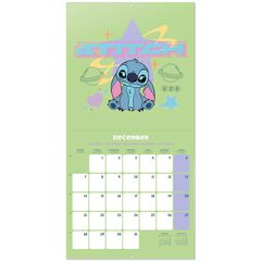 Calendario pared 2026 30x30cm Disney Stitch
