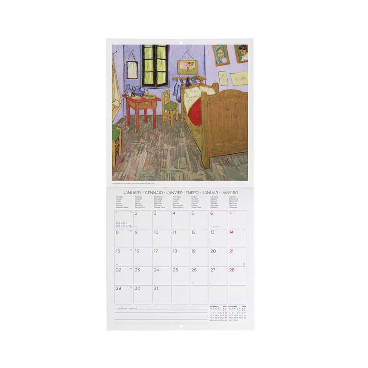 Calendario pared Legami 18X18 2024 V. Van Gogh