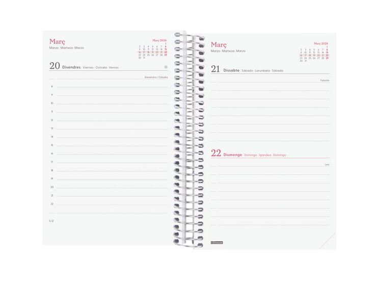 Agenda Finocam Design Collection E5 día/pág cat 2026 Imposible