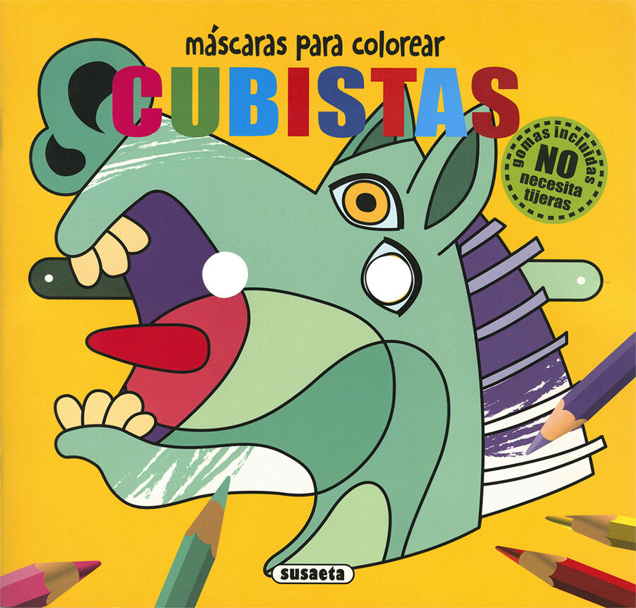 M&aacute;scaras para colorear - Cubistas