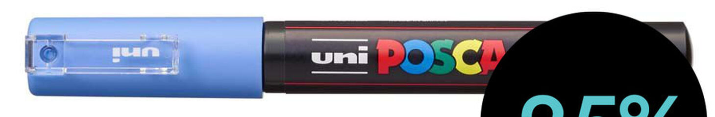 Rotulador Posca PC-1M 0,7mm azul cielo