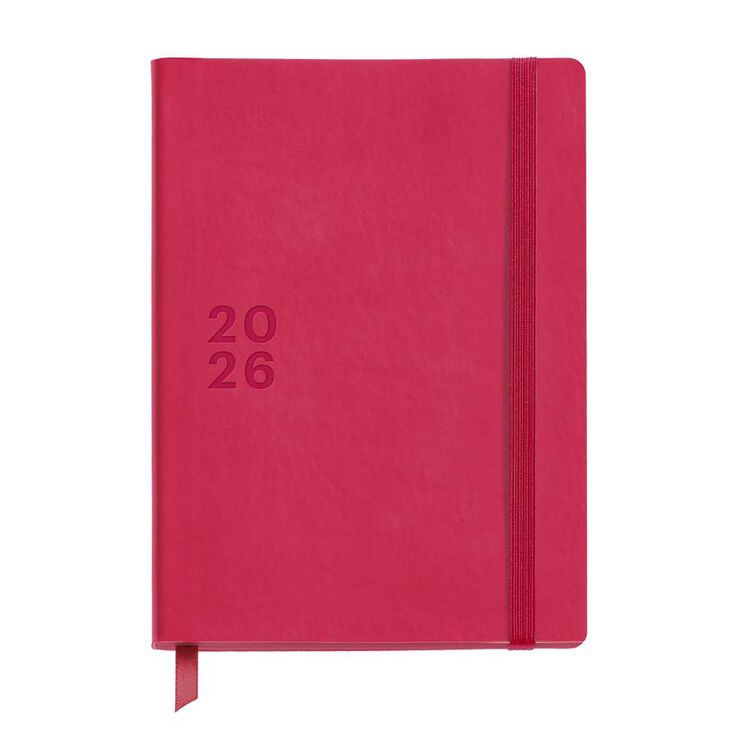 Agenda Miquelrius Plus 15x21 día/pág mult 2026 Basic magenta