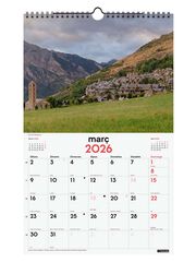 Calendario pared Finocam espiral 25x40 2026 Pobles amb encant catalán