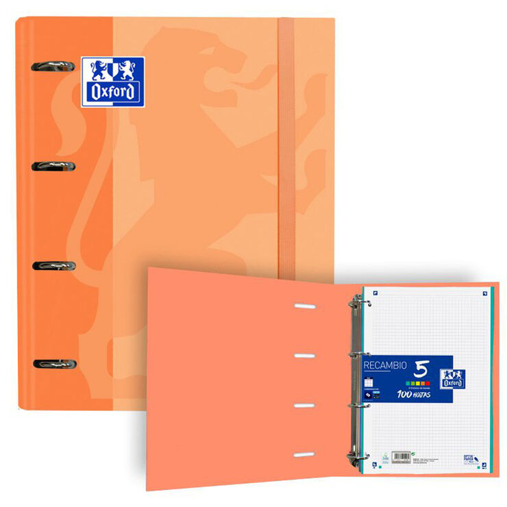 Carpeta anillas Oxford Europeanbinder naranja