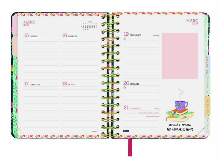Agenda Finocam 16M Vitae 1/4 Sem/Vista Catal&aacute;n 2026-27 Verde