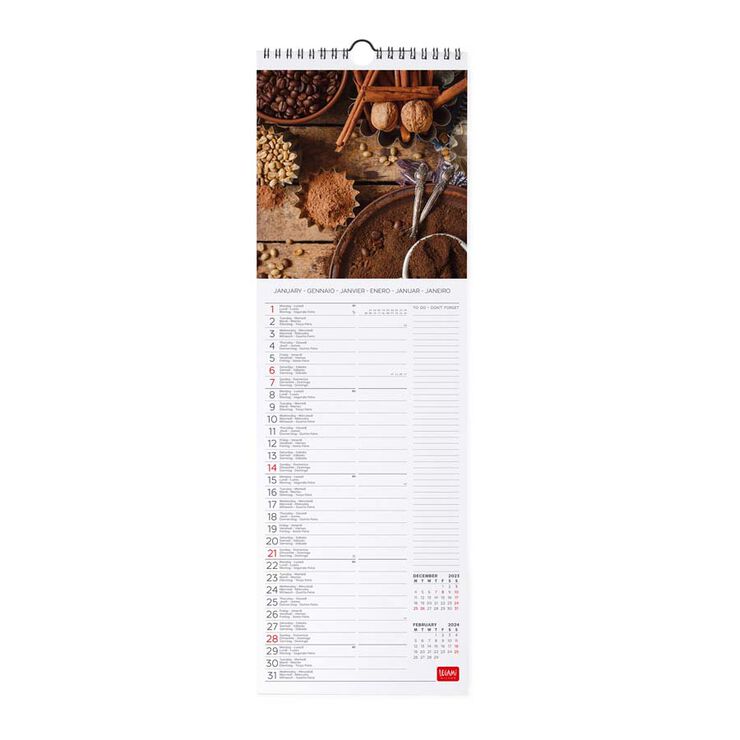 Calendari paret Legami 16X49 2024 Coffee&Chocolate