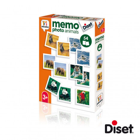 Juego de memoria Diset Memo photo Animales II