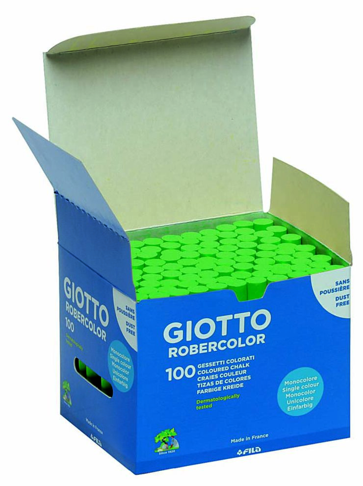 Tiza Giotto Robercolor Verde caja 100 unidades
