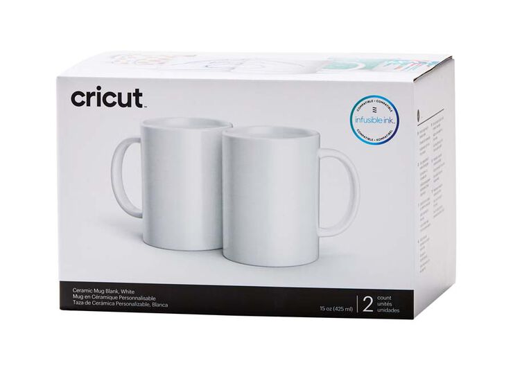 Cricut Tasses Mug Press 440 ml blanc 2u