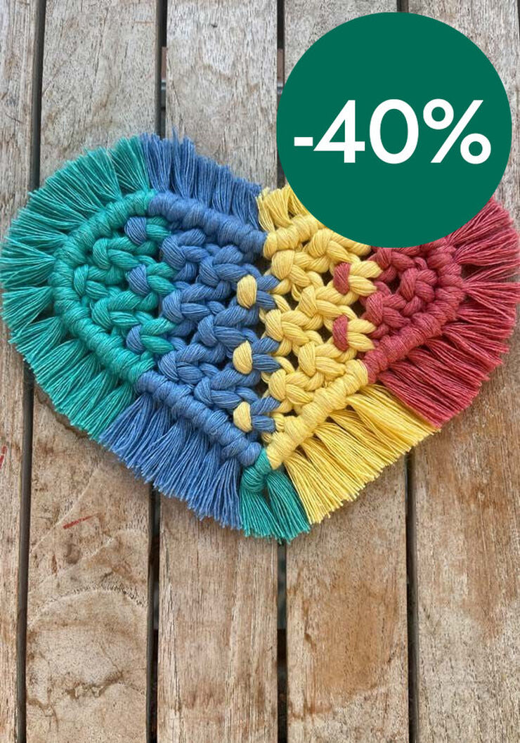 Posavasos Corazón Casasol Kit Macramé