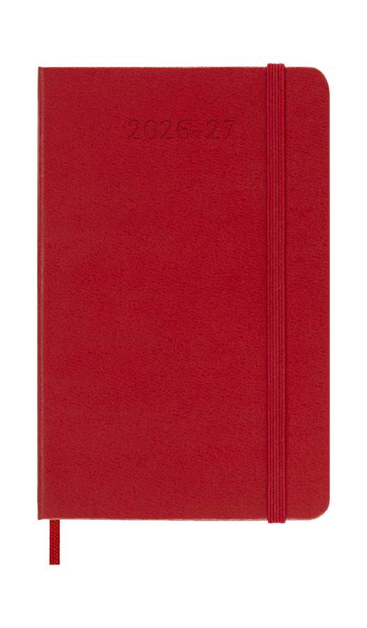 Agenda Moleskine 18 meses sem/vista P tapa dura rojo