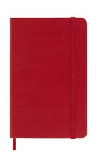 Agenda Moleskine 18 meses sem/vista P tapa dura rojo