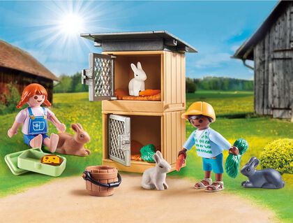 Playmobil Country Alimentar conills 70675