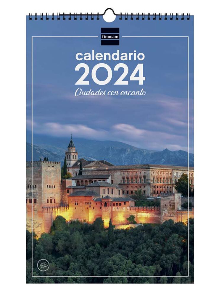 Calendario pared Finocam Esp 25X40 2024 Ciudad cas