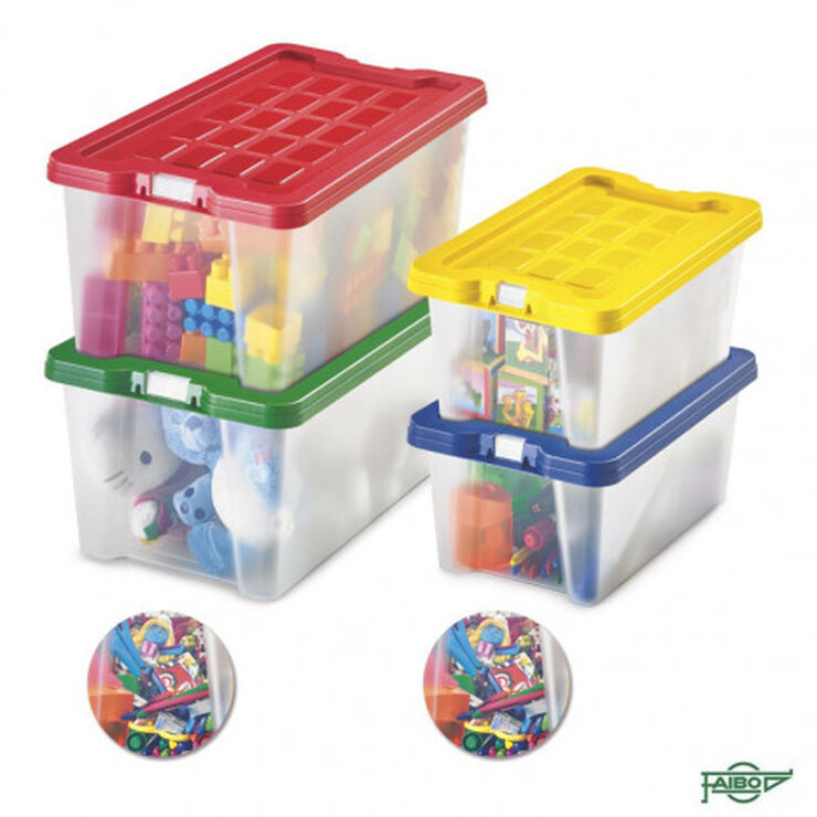 Caja multiuso con tapa 4l surtida