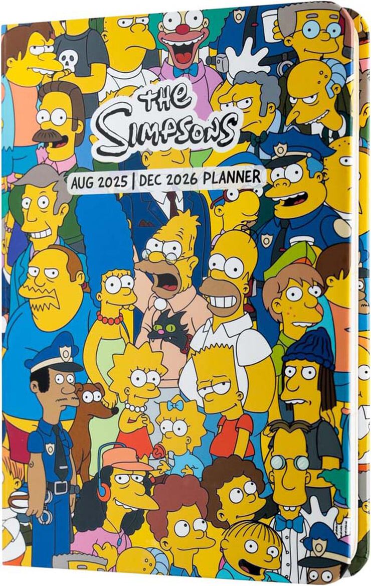 Agenda Erik 17 meses Pocket sem/vista inglés 2025-26 Simpsons