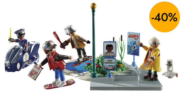 Playmobil Back to the Future Parte II Persecuci&oacute;n en monopat&iacute;n 70634