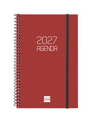 Agenda Finocam Opaque Setmana Vista Horitzontal 2027 Catal&agrave; Bordeus