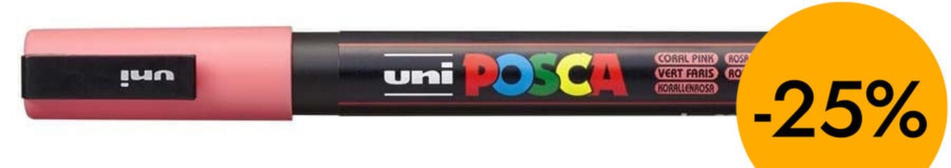 Rotulador Posca PC-3M 0,9-1,3mm rosa coral