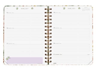 Agenda Finocam Moniquilla Semana Vista Horizontal 2027 Catal&aacute;n Rosa