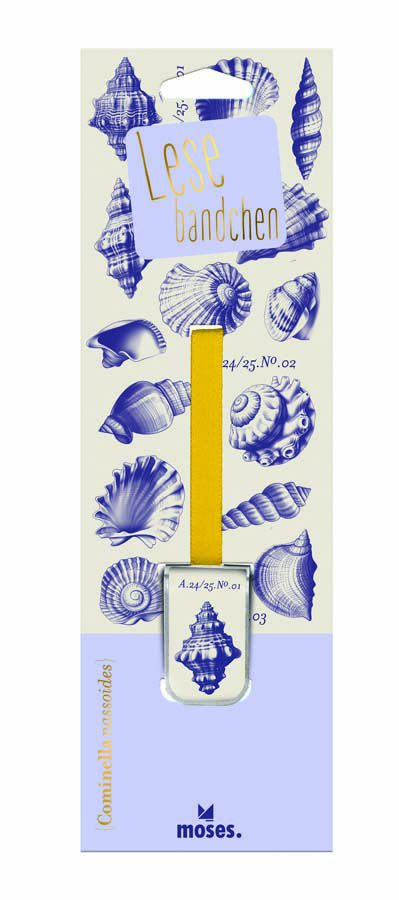 Punt de Llibre met&agrave;l&middot;lic + Cinta Seashells