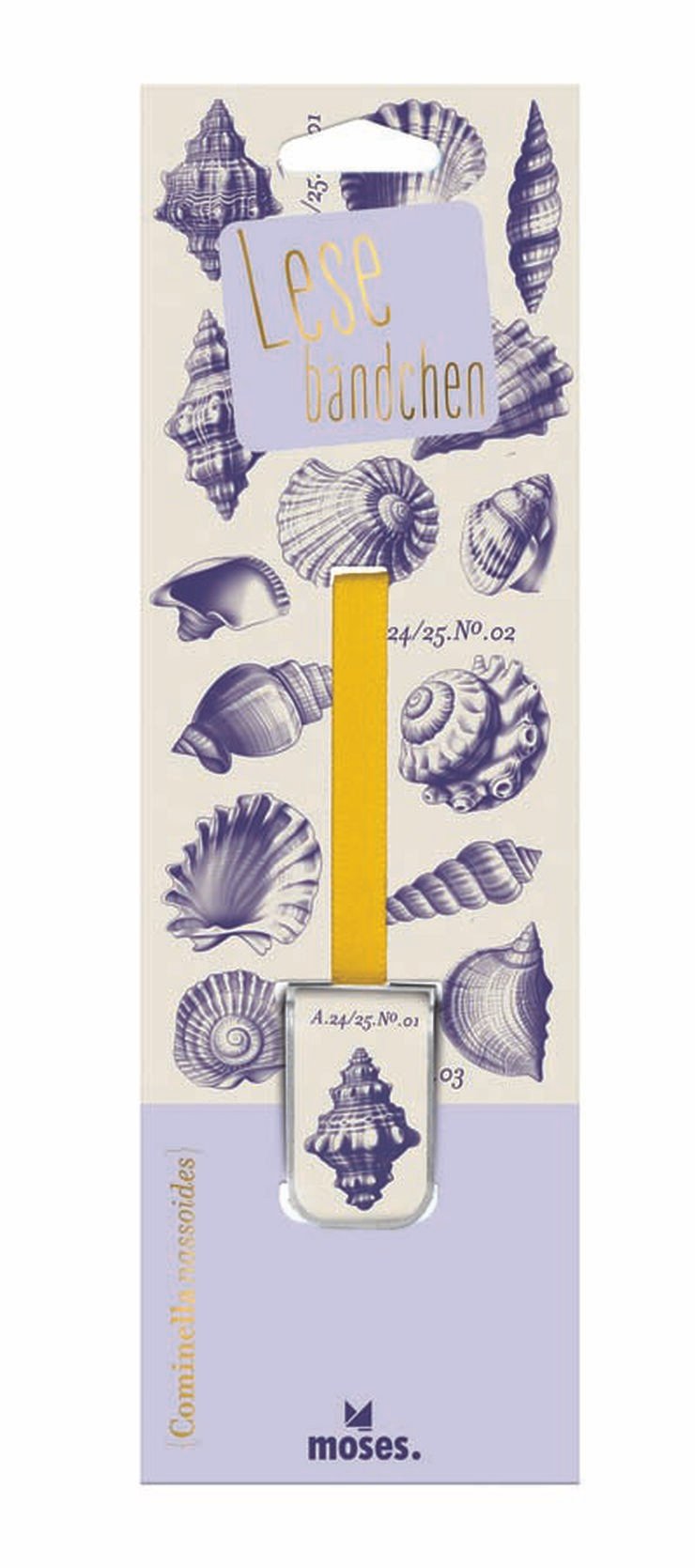 Punt de Llibre met&agrave;l&middot;lic + Cinta Seashells