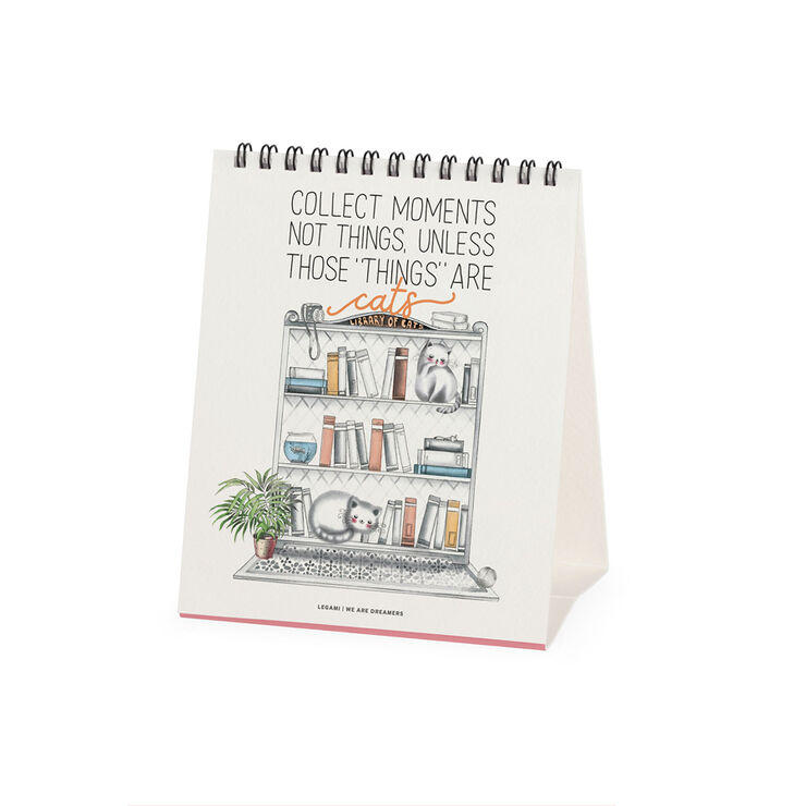 Calendario Legami 12x14,5 Sobremesa Sketchy Cats Multiling&uuml;e 2027