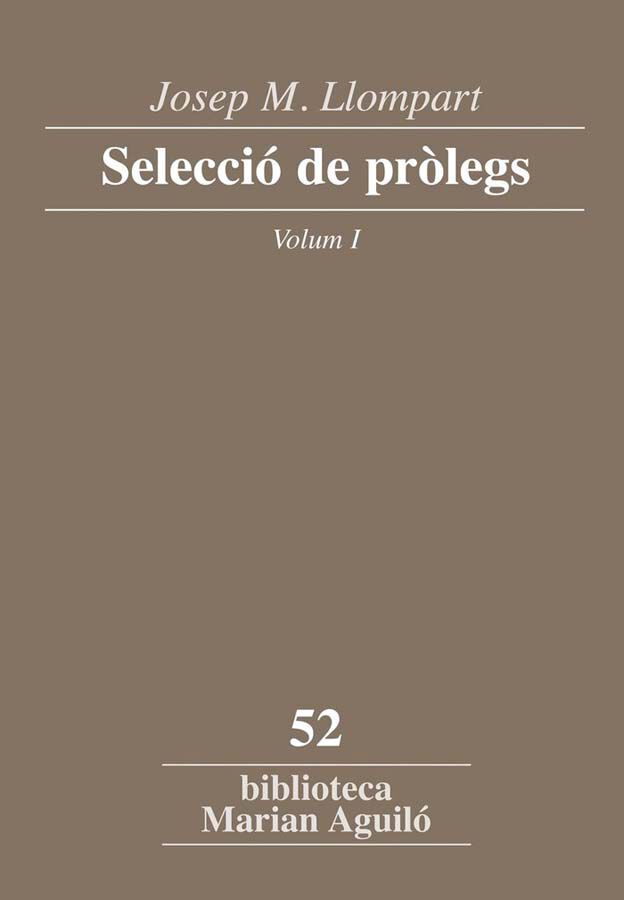 Selecci&oacute; de pr&ograve;legs: Volum 1