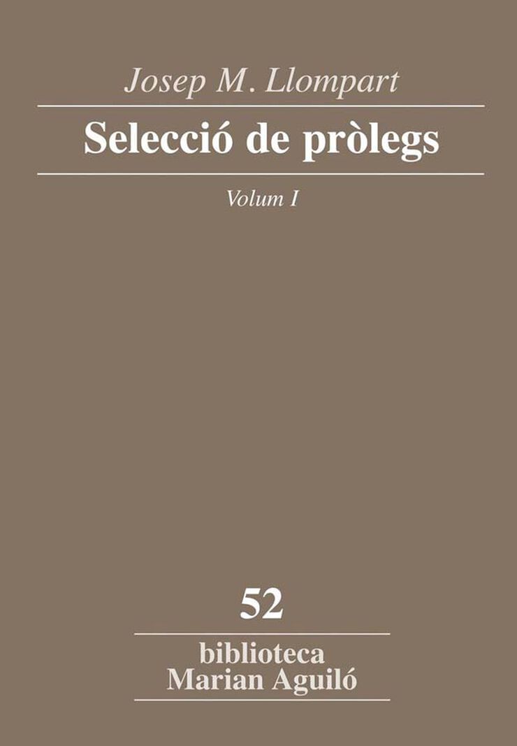 Selecció de pròlegs: Volum 1