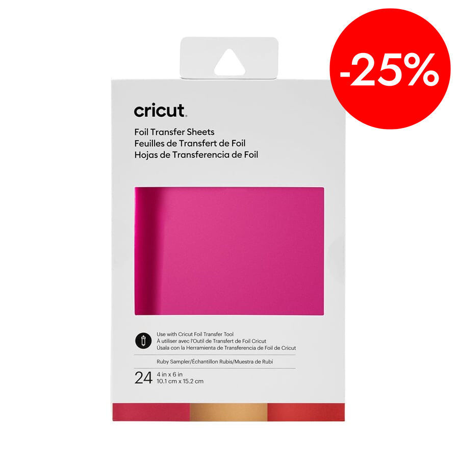 Foil 15x30cm ruby 24 hojas