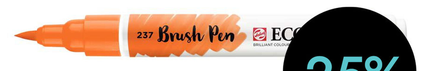 Retolador Ecoline Brush Pen ataronjat fosc 237