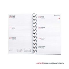 Agenda Espiral Miquelrius Activa sem/vista catalán 2026 City rojo